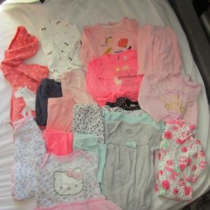 Baby girl footie bundle